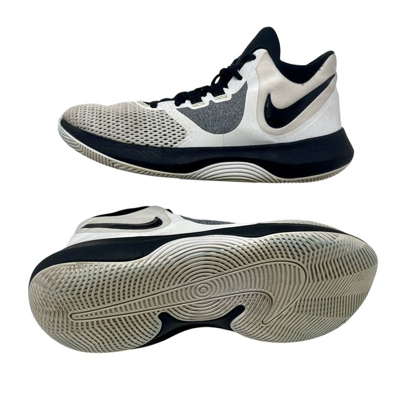 Nike Air Precision II Sneakers Men's 8 1/2 Black White 1,4,4,9:S-145 - Picture 2 of 14